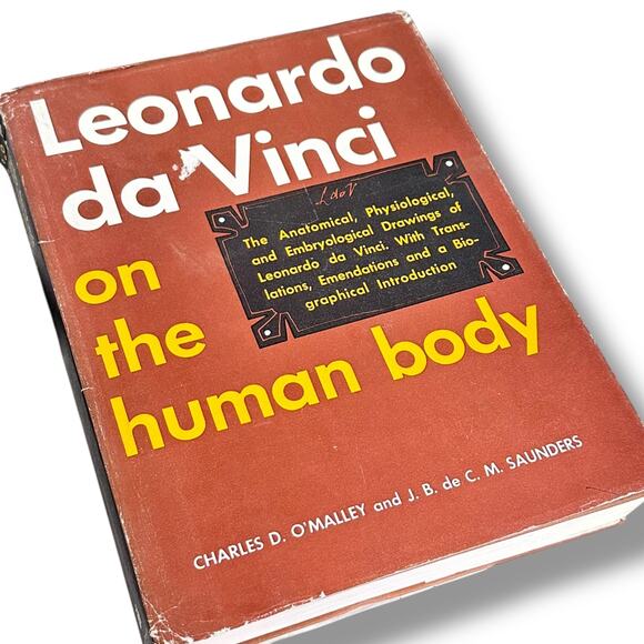 1950s Leonardo da Vinci on the Human Body Coffee Table Book vintage - Picture 1 of 7
